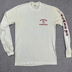 Vintage 1985 Windsor Warriors Class of 85 Long Sleeve Shirt Mens M Made in USA